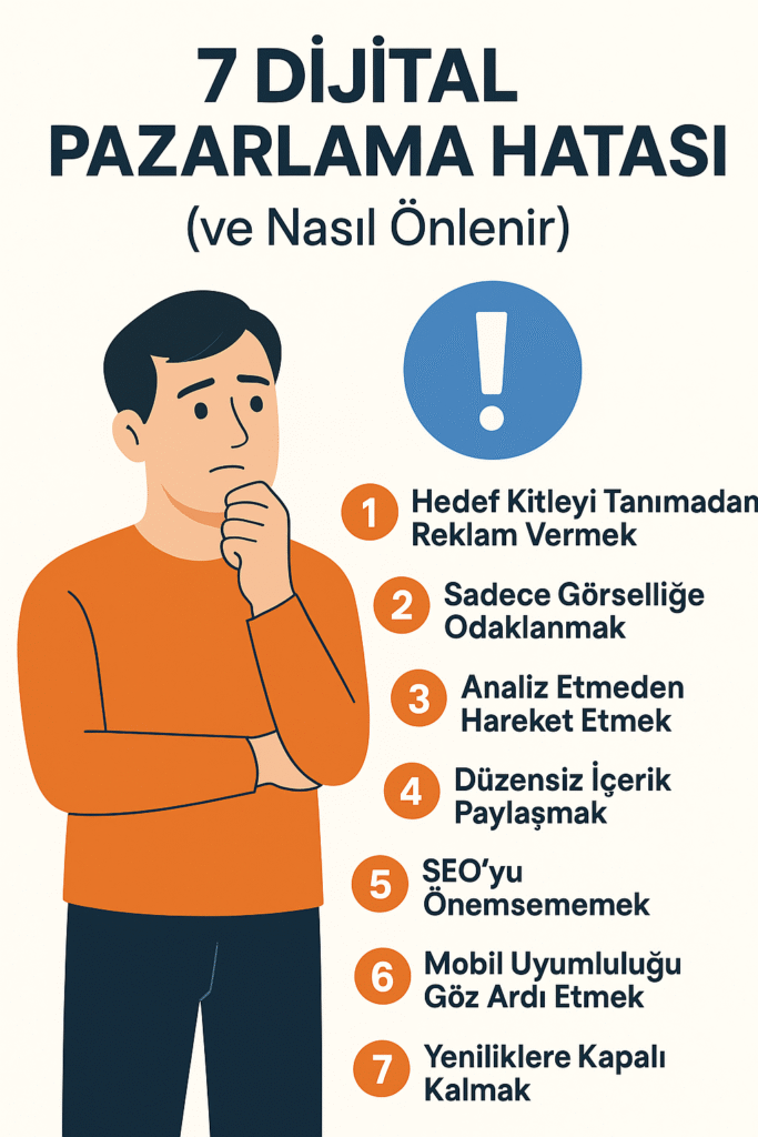 Digital pazarlamada yapılan 7 hata