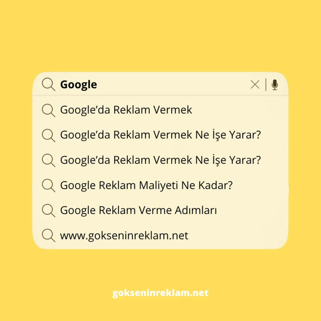Google’da reklam vermek, reklam maliyeti ve kampanya adımları – Köksal Sarı